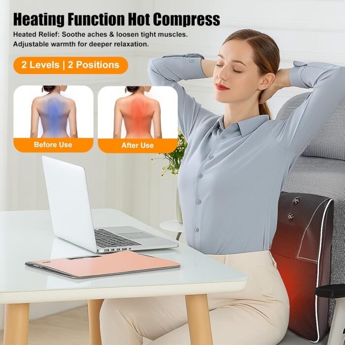 Shiatsu Neck and Back Massager with Heat,Neck Massager for Pain Relief deep Tissue,3D Kneading Massage Pillow for Back,Shoulder,Leg,Gifts for Mom,Dad,Women (Black) - Image 4