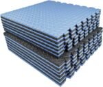 AIRHOP Upgraded 0.79" Extra Thick 48 Sq Ft High-Density Eva Foam Exercise Gym Mats, 12 Pcs Large Interlocking Puzzle Floor Tiles (24"x24") for Home Gym, Black&Blue - Image 2