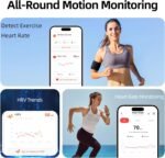 Smart Ring for Women&Men-Activity/Sleep/Heart Rate/HRV/Stress/Women's Health Tracker-IP68 Waterproof/Wearable-No Subscription Fee Required-Compatible with iPhone &Android (Gold, 11) - Image 6
