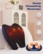 Shiatsu Neck and Back Massager with Heat, FSA HSA Eligible, Neck and Shoulder Massagers, Deep Tissue Kneading Massage Pillow for Lower Back, Shoulder, Leg Muscle Pain Relief, Relax Gift for Woman Man - Image 6