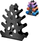 Dumbbell Rack Stand, (Dumbbells Not Included) with Protective Edge Rubber Covers for Home Gym, Compact A-Frame Design Weight Rack with Handle - Image 2