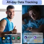 Smart Watch with Bluetooth Call (Answer/Make Call), 1.85" Ultra Large HD Screen, 100+ Sports Mode 2025 Smart Watches for Men Women, IP68 Waterproof Fitness Tracker with Heart Rate Sleep Monitor, Pink - Image 3