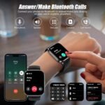 Smart Watch for Men Women, 2.01" HD Smartwatch with 120 Sports Modes, Heart Rate/Sleep Monitor, IP67 Waterproof Fitness Tracker, Compatible with Android iOS Phones (Black) - Image 3