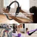 Pilates Ring Fitness Circles Set, Dual Padded Handles Home Pilates Equipment Set for Women Includes 2 Pilates Ring, 2 Pilates Mini Ball, and 5 Resistance Bands at Home Pilates Workout Set - Image 8