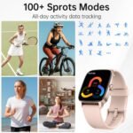 Smart Watch for Men Women with Bluetooth Call & AI Voice, 1.85" HD Fitness Tracker with Heart Rate SpO2 Sleep Monitor, 100+ Sports Modes, Mini Games, IP68 Waterproof Smartwatch for Android iOS Phones - Image 7