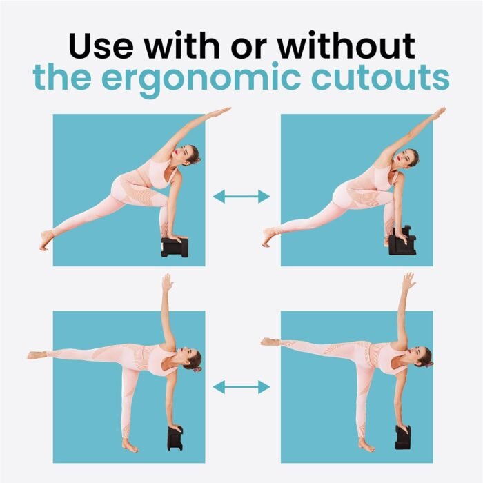 Ergo Yoga Blocks, Relieve Wrist Pain, Improve Comfort and Grip, Contoured Design, Pilates Exercise Balance & Stretching - Image 6