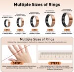 Smart Ring with Sleep Monitoring, Step Counting, Heart Rate, Blood Oxygen, Blood Pressure for iPhone and Android, No Subscription Fee, IP68 Waterproof Health Tracker (Silver, 11) - Image 7