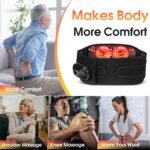Electric Heating Pad for Back, FSA HSA Eligible, XL Cordless Heated Back Belt Wrap with 3 Heating and 3 Vibration Modes, 5000mAh Battery Operated Lower Back Massager, Heated Pad for Back - Image 7