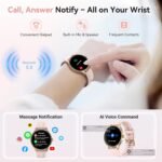 Fitpolo Smart Watches for Women (2 Bands), 1.27" Stylish Smartwatch, IP68 Waterproof Fitness Tracker with Bluetooth Calls (Make/Answer), Heart Rate/SpO2/Sleep Monitor, 7 Days Battery - Pink - Image 4