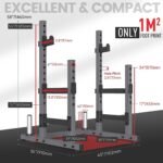 PASYOU Squat Rack for Home Gym with Max Load 1800 lbs for Bumpers and 600 lbs for J Hooks (Model:SR30) - Image 7