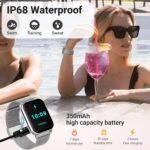 Smart Watches for Women, 1.83" HD Fitness Tracker (Answer/Make Calls), 120+ Sport Modes with Heart Rate/Sleep Monitor, IP68 Waterproof, Fitness Watch for iOS Android, Silver - Image 6