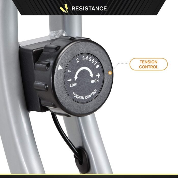 CIRCUIT FITNESS Circuit Fitness Folding Upright Exercise Bike with Adjustable Resistance 250 lb. Max. Capacity AMZ-150BK - Image 5