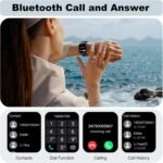 Smart Watch for Men Women, 1.96" Smartwatch (Answer/Make Call), IP68 Waterproof Fitness Tracker, 100+ Sport Modes, Heart Rate and Sleep Monitor, Pedometer, Smartwatches for Android iOS - Image 4