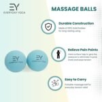 Everyday Yoga Therapy Massage Ball - Instant Muscle Pain Relief for Trigger Point Therapy, Deep Tissue Pressure, and Myofascial Release - Aqua - Image 4