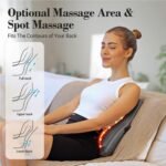 Shiatsu Low Back Massager - FSA HSA Eligible,3D Kneading Massage Pillow for Pain Relief Deep Tissue,Portable Rolling Massager for Home Office,Gifts for Mom Dad Women Men - Image 4