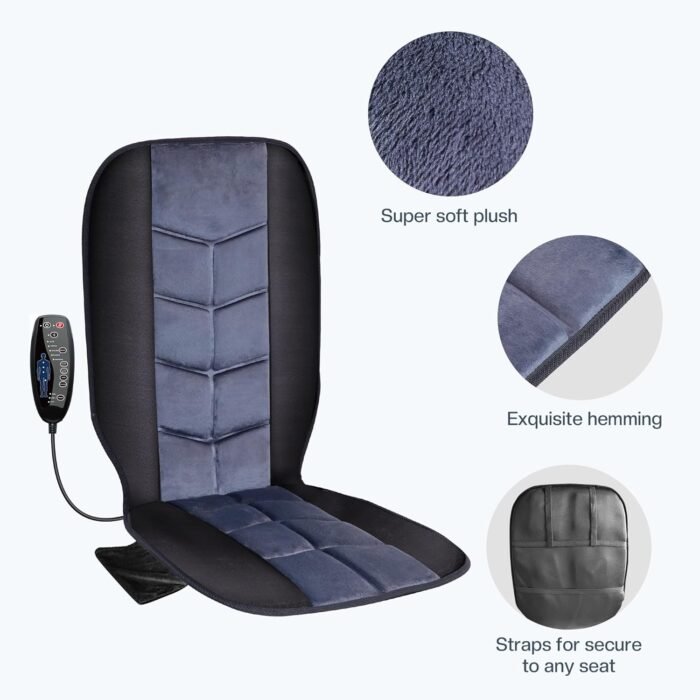 CILI Massage Chair Pad,Back Massager with Heat,Massage Seat Cushion with 10 Vibration Motors,30-60-90 Minutes Heating Options,Chair Massager for Office Chair, Home Office Use - Image 5