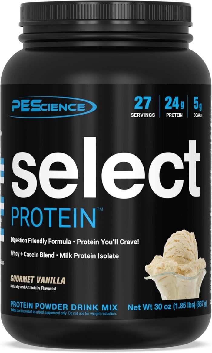 PEScience Select Protein Powder, Whey and Casein Blend, Clean Protein Powder for Women and Men, Low Calorie, Low Carb, Keto Friendly, Gluten Free, Gourmet Vanilla, 27 Servings - Image 2