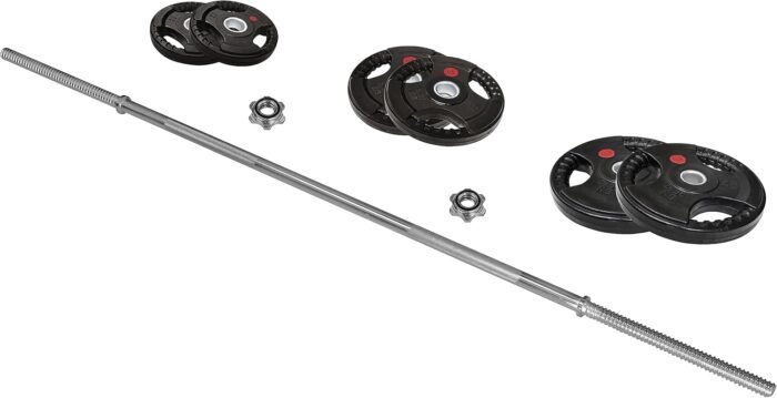Cast Iron Standard Weight Plates Including 5FT Standard Barbell with Star Locks, 45-Pound Set (35 Pounds Plates + 10 Pounds Barbell), Multiple Packages - Image 7