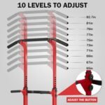 SogesPower Power Tower Dip Station Pull Up Bar for Home Gym Adjustable Height Strength Training Workout Equipment,Pull Up Bar Station - Image 6