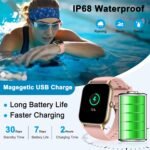 Smart Watch with Bluetooth Call (Answer/Make Call), 1.85" Ultra Large HD Screen, 100+ Sports Mode 2025 Smart Watches for Men Women, IP68 Waterproof Fitness Tracker with Heart Rate Sleep Monitor, Pink - Image 4