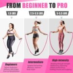 Jump Rope, Weighted Jump Rope for Women, Adult Skipping Rope for Fitness, Home Gym Workout Equipment, Heavy jumprope for Improve Strength, Weight Loss, Shaping Body, Boxing Training - Image 5