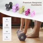 LIONSCOOL Set of 2 Neoprene Coated Dumbbell Hand Weights, Anti-Slip and Anti-Roll Hex Dumbbells in Pair for Strength Training, Resistance Training - Image 4