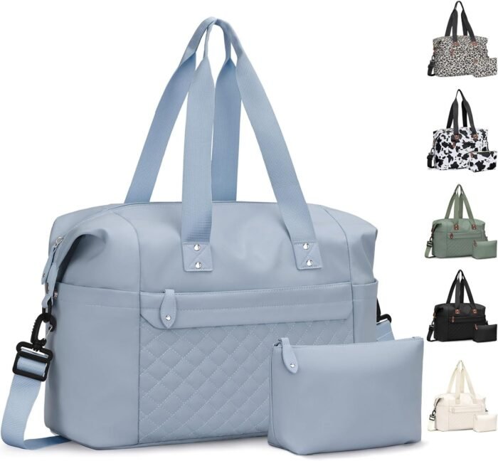 Travel Duffle Bag, Waterproof Weekender Overnight Hospital Bags for Women Men with Toiletry Bag Lightweight Carry on Personal Item Duffle Gym Bag for Travel, Airplanes, Sports - Image 2