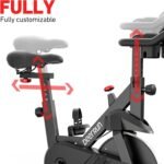 DeerRun Exercise Bike, Indoor Cycling Bike Brake Pad/Adjustable Magnetic Stationary Bike with App, Low Noise Workout Bike for Home Cardio 300lbs Weight Capacity with Pad Mount & LCD Monitor - Image 8