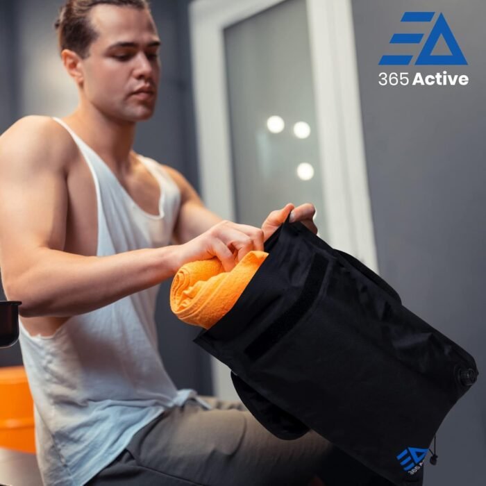 Wet & Dry Bag for Swimsuit, Gym Clothes; Smell Proof Small Gym Bag; Reusable Compression Swim Bag, Travel Laundry Bag; Isolate Wet Clothes, Remove Odor - Image 8