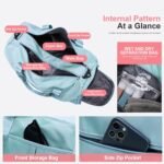 ZGWJ Sports Gym Bag with Wet Pocket & Shoes Compartment, Waterproof Shoulder Weekender Bag for Women and Men Swim Sports Travel Gym Bag Lightweight and easy Carry on Light Blue - Image 10