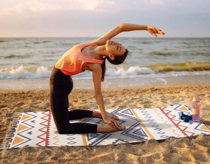 Cifupy Handmade Organic Yoga Mat made with Organic Cotton Yoga Mat - Non Slip Hand-Woven Foldable Yoga Rug Provides Excellent Comfort, Traction & Support for Indoor & Outdoor Use - 24 x 72 Inches - Image 8