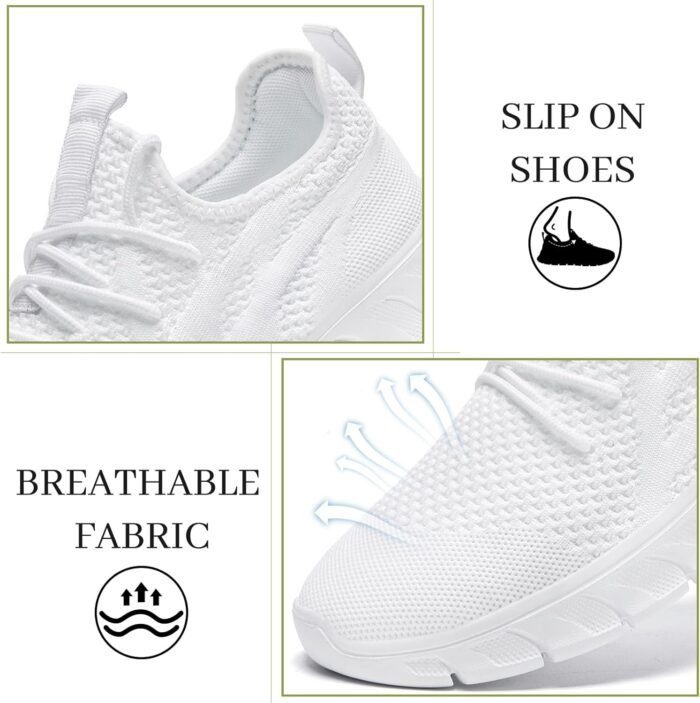 Running Shoes Women Tennis Walking Sneakers Slip On Gym Shoes Non Slip Workout Sneakers for Womens Casual Mesh Footware Fashion Lightweight - Image 4