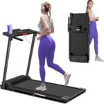 Treadmill with Handles, 2025 Upgraded Small Treadmills Home, Portable Electric Treadmills for Home 300 lbs Capacity,Walking Pad Treadmill,Lightweight Folding Foldable Walking Pad with LED Display - Image 2