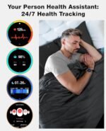 7.9MM Ultra-Thin Smart Watches for Men Women, with Bluetooth Make/Answer Call, 1.43" AMOLED Fitness Tracker, Heart Rate/Blood Pressure/Sleep Monitor, 100+ Sports Modes Smartwatch for Android iPhone - Image 5