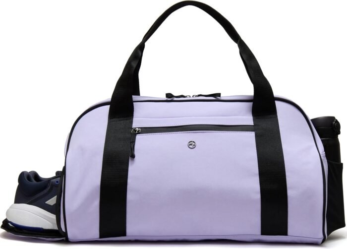Pander 28L Large Gym Duffle Bag with Shoe Compartment, Fit for Travel, Weekend, Sports, Workout, Overnight.(Pale Purple) - Image 2