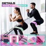 Aura Fabric Resistance Bands Set | 3 Levels of Resistance, Booty Bands for Working Out | Non-Slip Thick Exercise Band for Legs, HIPS & Butt | Perfect for Home, Gym & Travelling Workouts - Image 7
