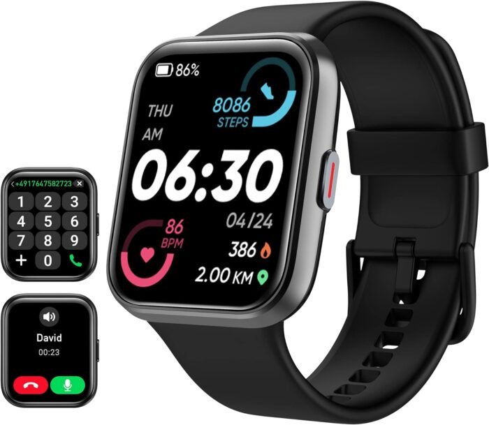 Smart Watch for Men Android & iPhone, Alexa Built-in, 1.8" Touch Screen Fitness Tracker with Answer/Make Calls, IP68 Waterproof Heart Rate/Sleep/SpO2 Monitor, Pedometer, 100+ Sport Modes - Image 2
