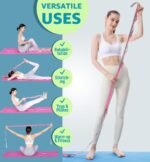 HiRui Stretching Strap Yoga Strap with Door Anchor, 14-Loops Non-Elastic Stretch Straps for Physical Therapy, Pilates, Dance, Gymnastics | Stretch Band with Workout Guide for Women & Men - Image 4
