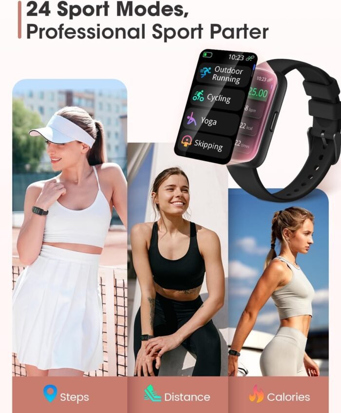 Fitness Tracker, Smart Watches for Women/Men, 24/7 Heart Rate Monitor Watch with Sleep Tracker, Step Counter, 20+ Sport Modes Fitness Watches for Women/Men, Android Smart Watch for Phones - Image 4