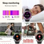 Military Smart Watches for Men(Answer/Make Calls), 1.52" HD Fitness Watch, AI Built-in,Heart Rate Sleep Monitor, AI Face,100+ Sport Modes, Text, IP68 Waterproof Smartwatch for Android iOS - Image 7