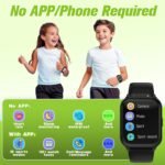Smart Watch for Kids 1.85" with Fitness Tracker, Sleep Monitor, 22/98 Sport Modes, DIY Dial, IP68 Waterproof, Step Counter, Heart Rate, Camera, with/Without APP, Gift for 3-12 Years Old Boys and Girls - Image 6