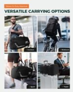 Tolaccea Gym Bags for Men Women, 45L Large Travel Duffel Bags with Shoe Compartment & Wet Pocket, Weekender Overnight Carry On Backpack Duffle Bag for Traveling Sports Workout (Black) - Image 3