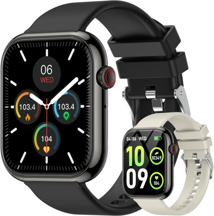Smart Watch for Men Women Fitness: Waterproof Make/Answer Call Smart Watches for Men Digital Mens Watches Running Step Tracker Smartwatch Android Phones iPhone Samsung Compatible Heart Rate Monitor - Image 2