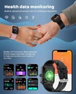 Smart Watch for Men Women with SOS Emergency Alert,1.91" Smartwatch with Blood Pressure/Blood Oxygen/Heart Rate/Sleep Monitor, Fitness Tracker with 100+ Sport Modes, IP68 Waterproof Watch - Image 8