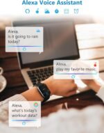 Smart Watch, 44mm Smartwatch Answer Make Calls, Alexa 1.83'' Fitness Watch, IP68 Waterproof Fitness Tracker Women Men, Heart Rate/Sleep Monitor, 100+ Sports Pedometer Watch for Android & iOS Phone - Image 3