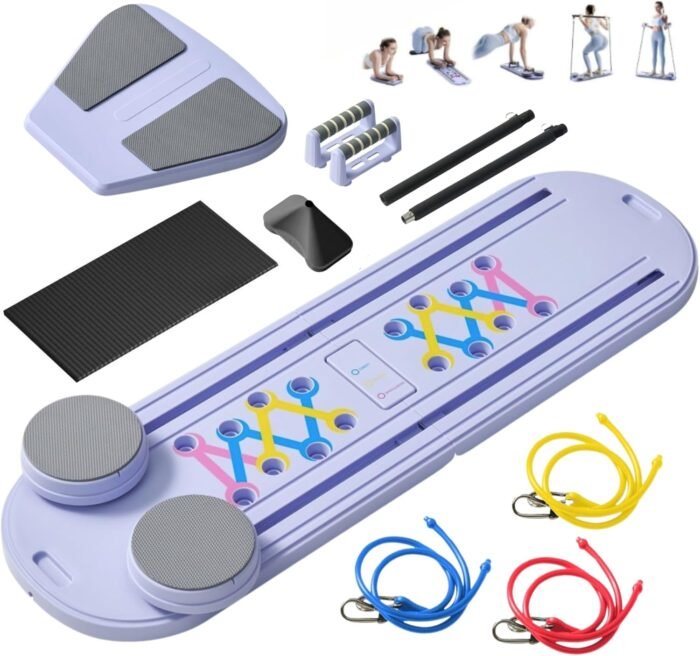 Pilates Reformer Board - Full Body Workout Set for Home Gym, Pilates Exercise Equipment & Ab Machine for Core Strength & Toning - Compact Home Fitness Gear for Women & Men - Image 2