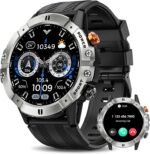 Smart Watches for Men, Bluetooth Call Military Smart Watch, Waterproof Fitness Tracker with Heart Rate/Blood Oxygen/Sleep Monitor/124 Sports Modes, Tactical Watch for Android Phones & iPhone (Silver) - Image 2
