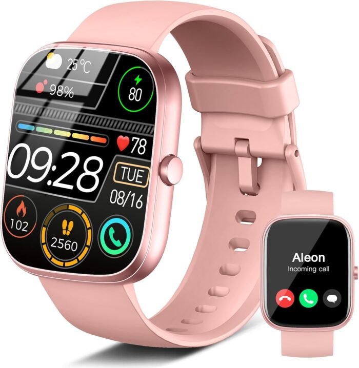 Smart Watch for Women, 1.91"HD Smartwatch (Answer/Make Call), 2025 Fitness Activity Trackers Heart Rate/Sleep Monitor/SpO2, Pedomete IP68 Waterproof,110+ Sport Mode, Watches Women for Android iOS Pink - Image 2