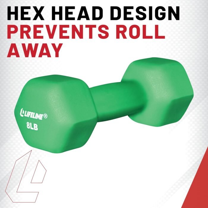 Lifeline Fitness Neoprene Dumbbell Weights - Premium Quality Equipment for Home Gym - Multiple Weight Options - Image 5