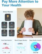 Smart Watch, 44mm Smartwatch Answer Make Calls, Alexa 1.83'' Fitness Watch, IP68 Waterproof Fitness Tracker Women Men, Heart Rate/Sleep Monitor, 100+ Sports Pedometer Watch for Android & iOS Phone - Image 4